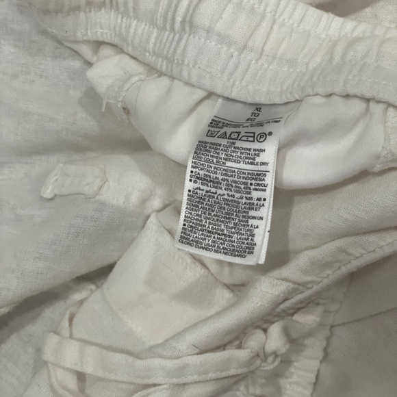 Old Navy Size XL linen elastic waist pull on white shorts womens - Picture 5 of 5